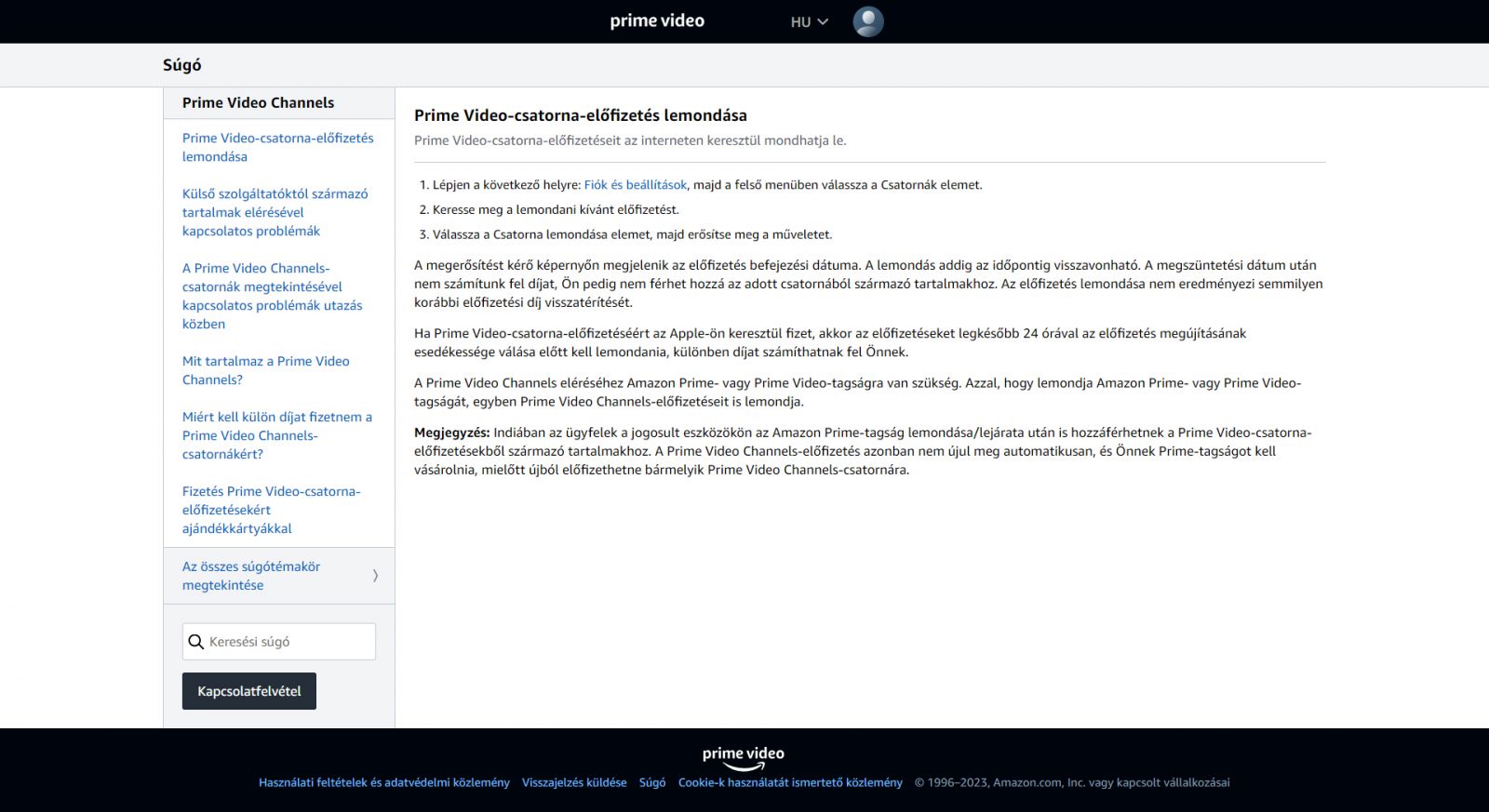 Prime video lemondás