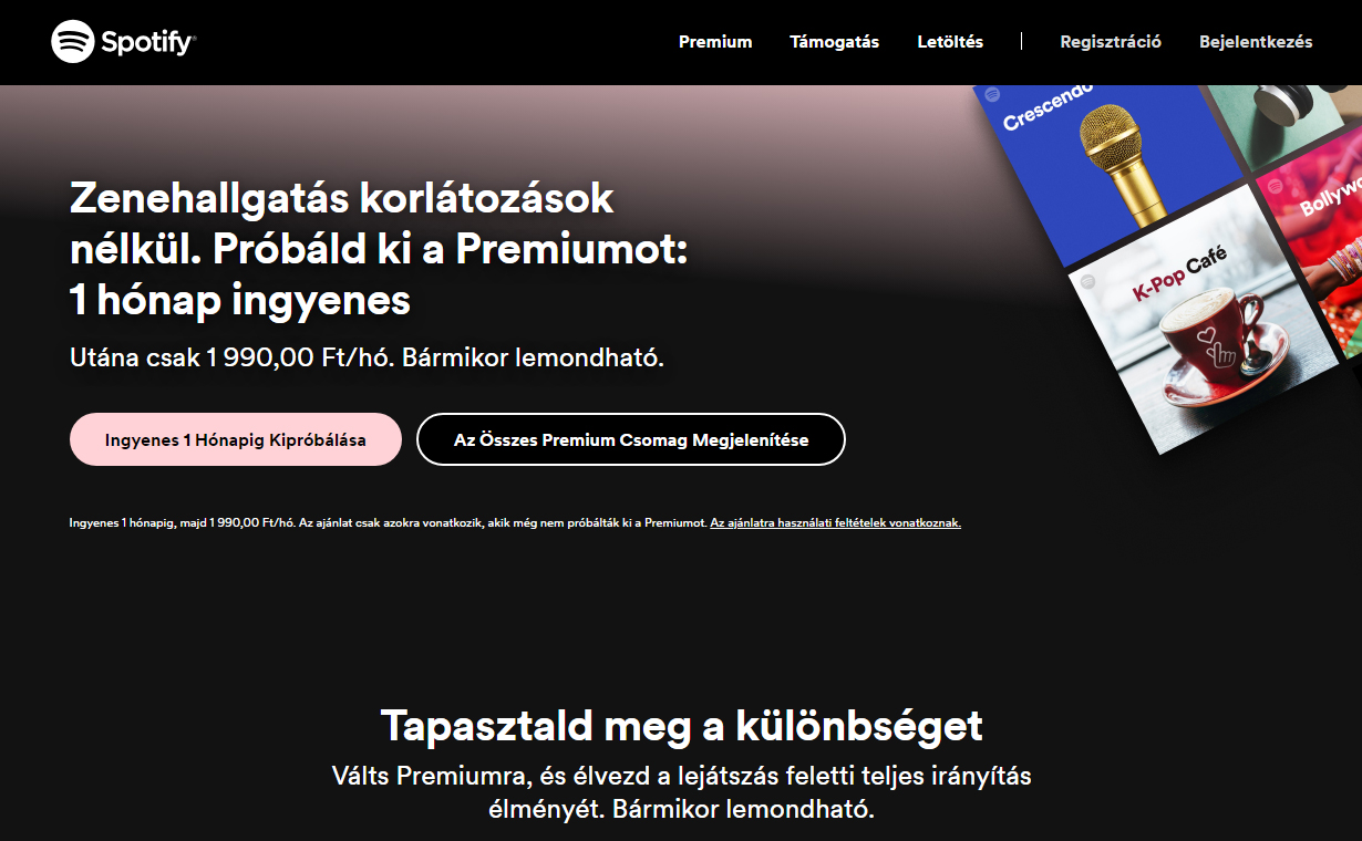 Spotify premium lemondás